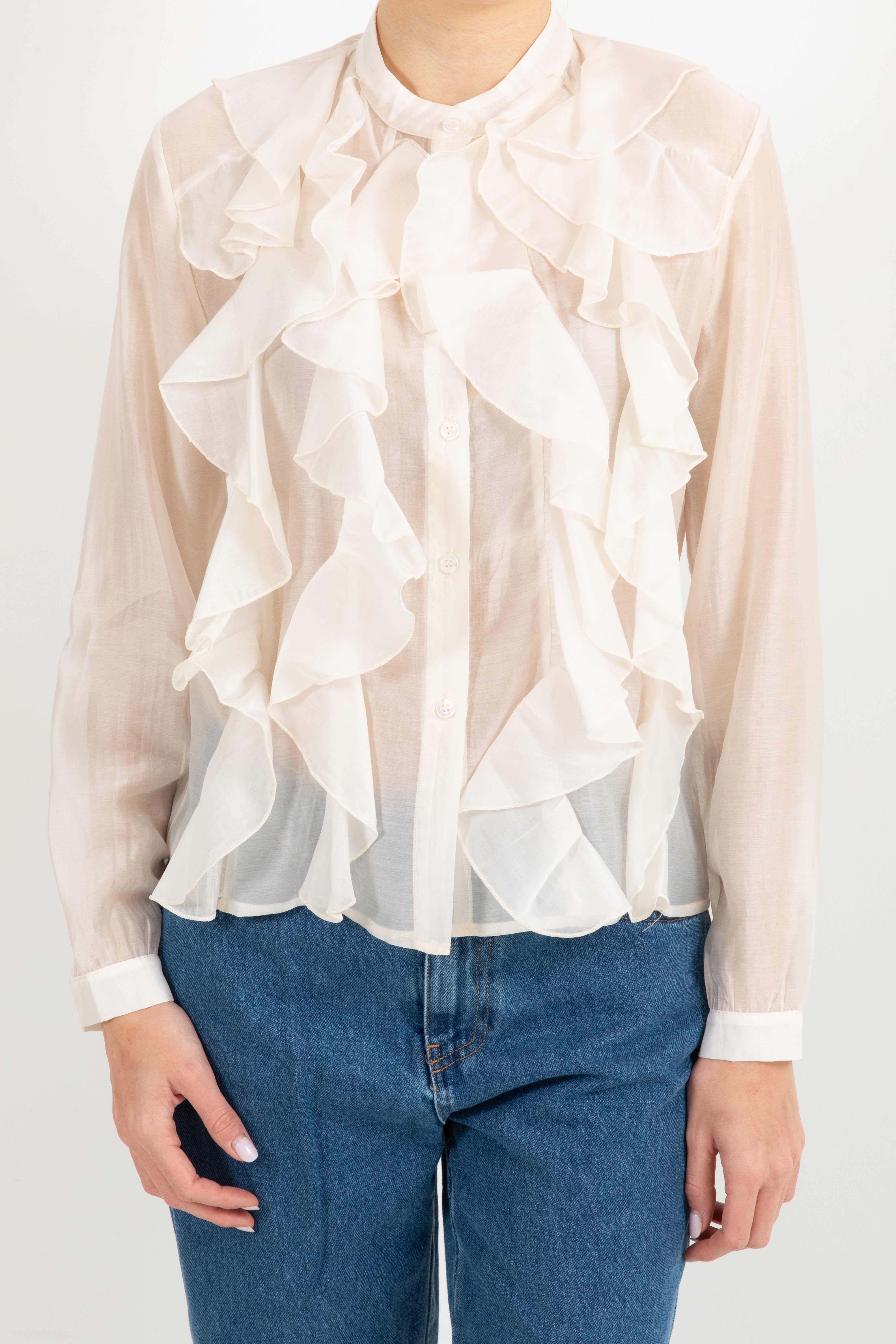 Camicia in lyocell con rouches Susy Mix