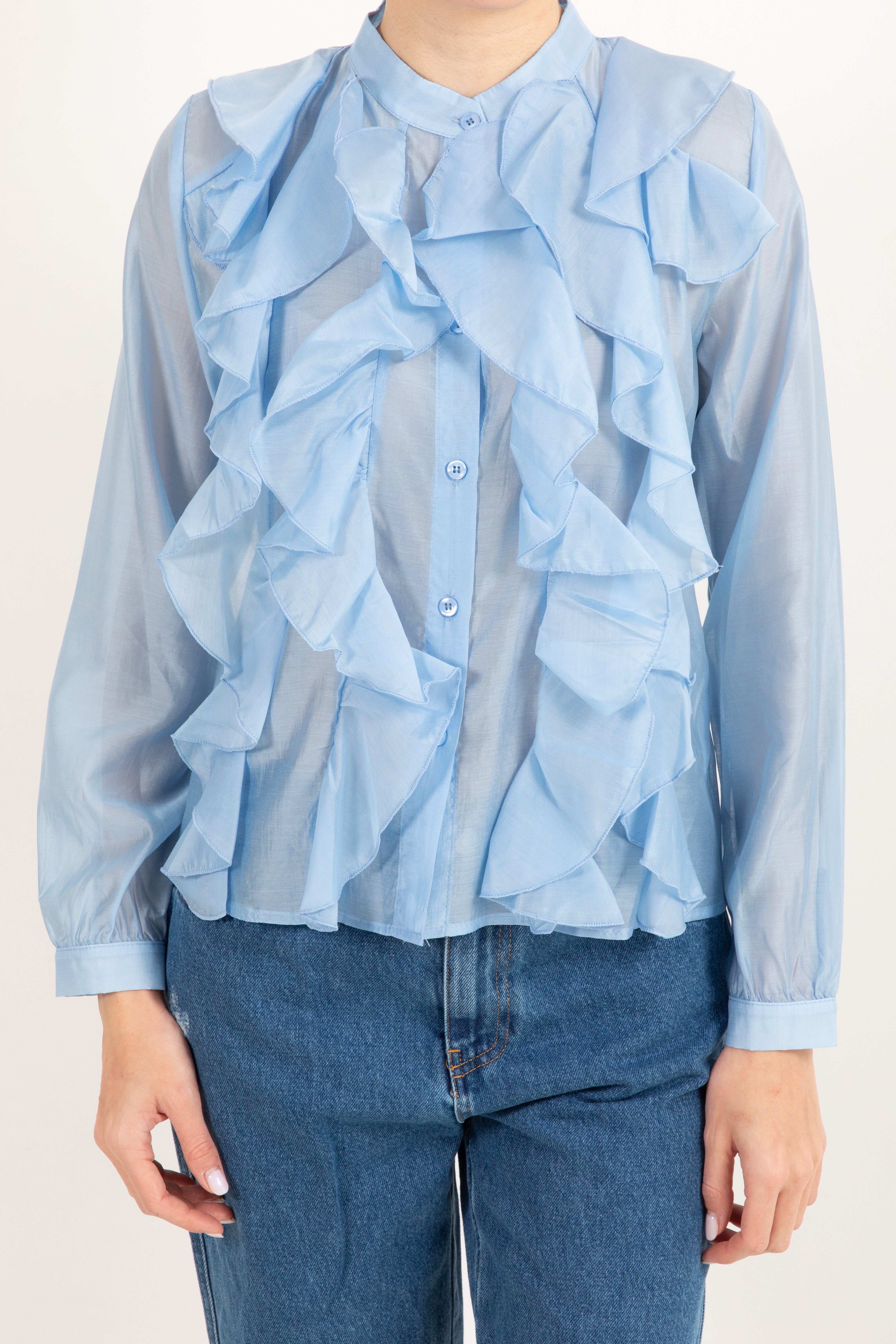 Camicia in lyocell con rouches Susy Mix