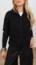 Giacca in maglia con zip variante nero Susy Mix
