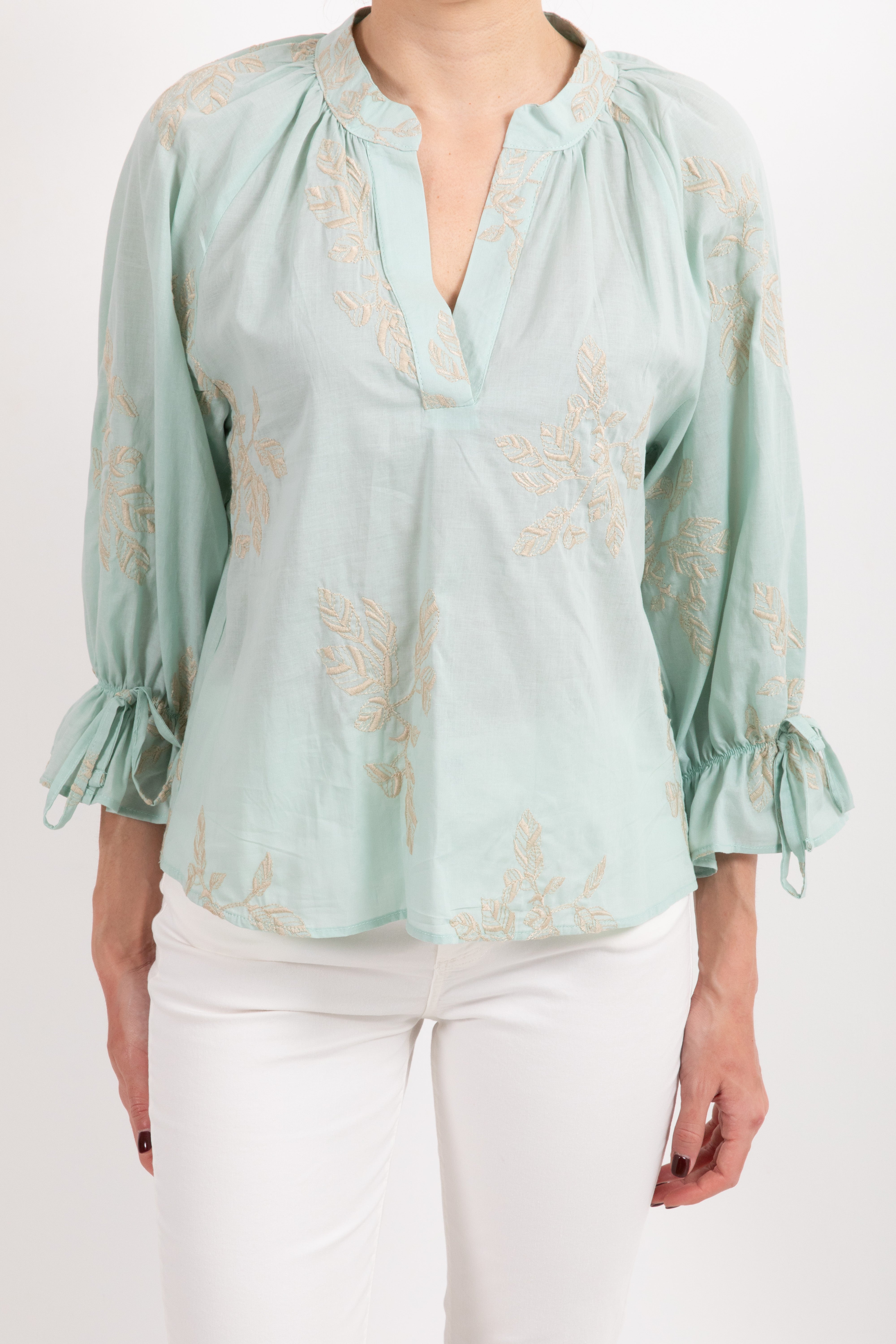 Blusa con ricamo a contrasto Susy Mix