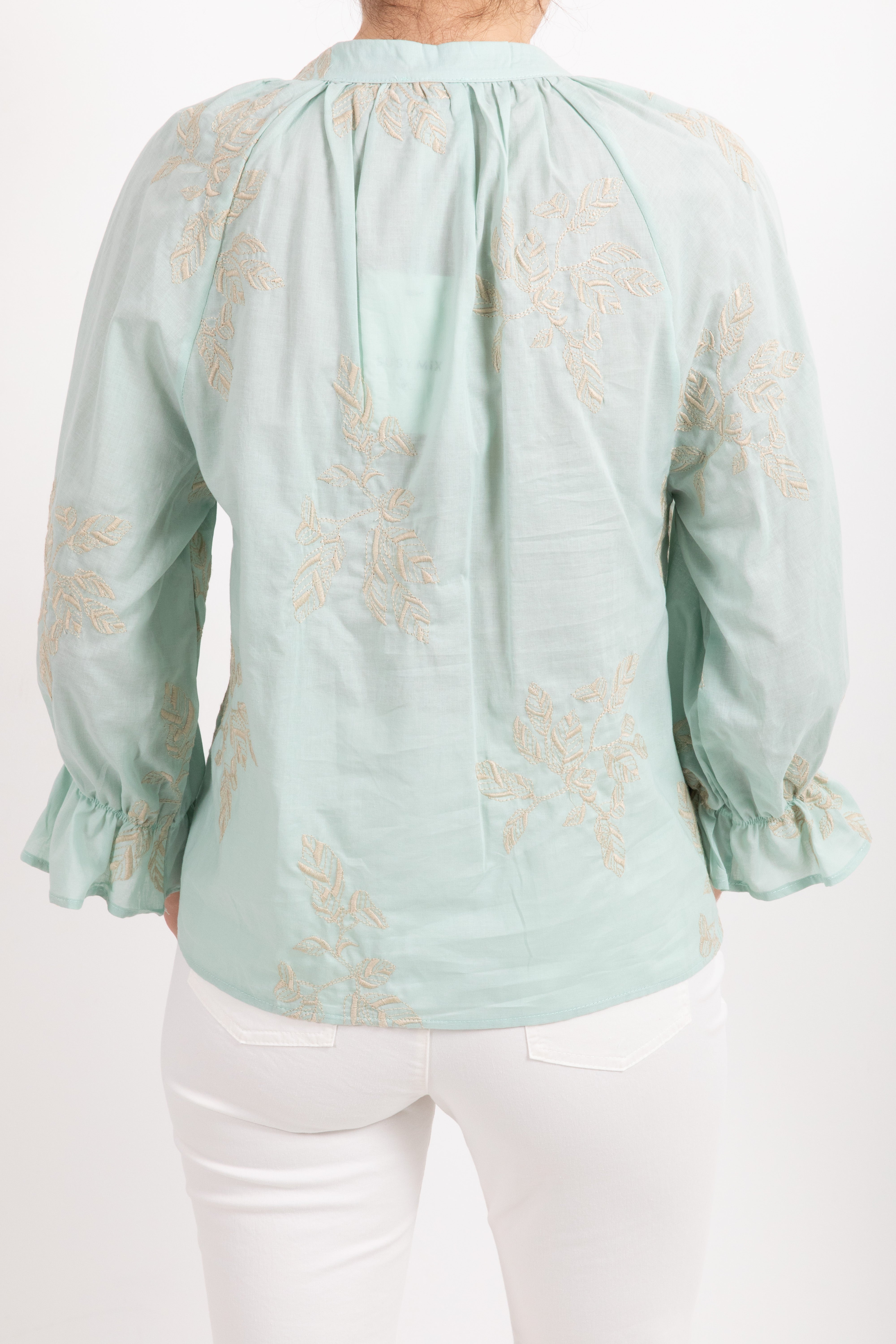 Blusa con ricamo a contrasto Susy Mix