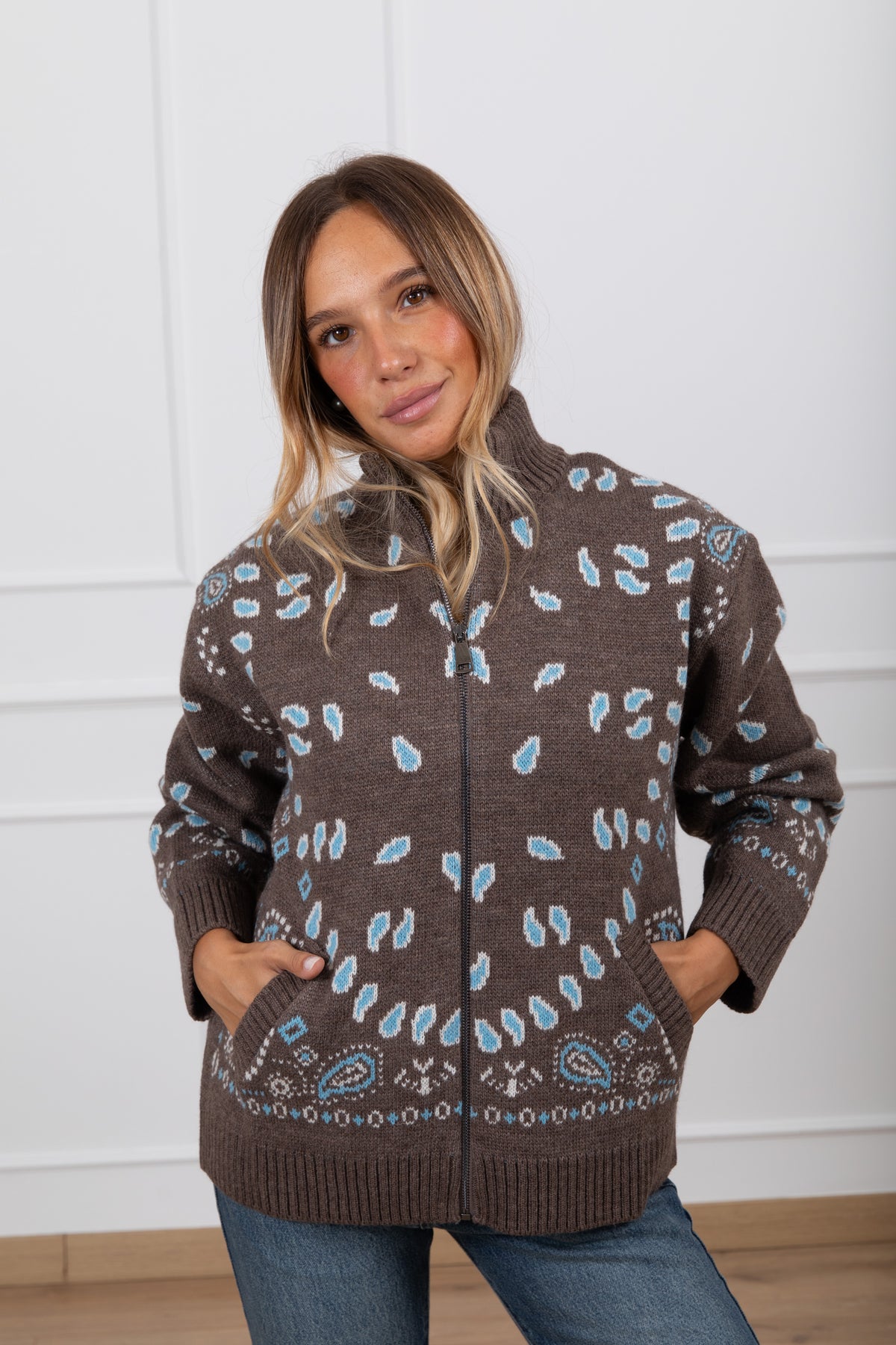 Maglia fantasia bandana con zip Tensione IN