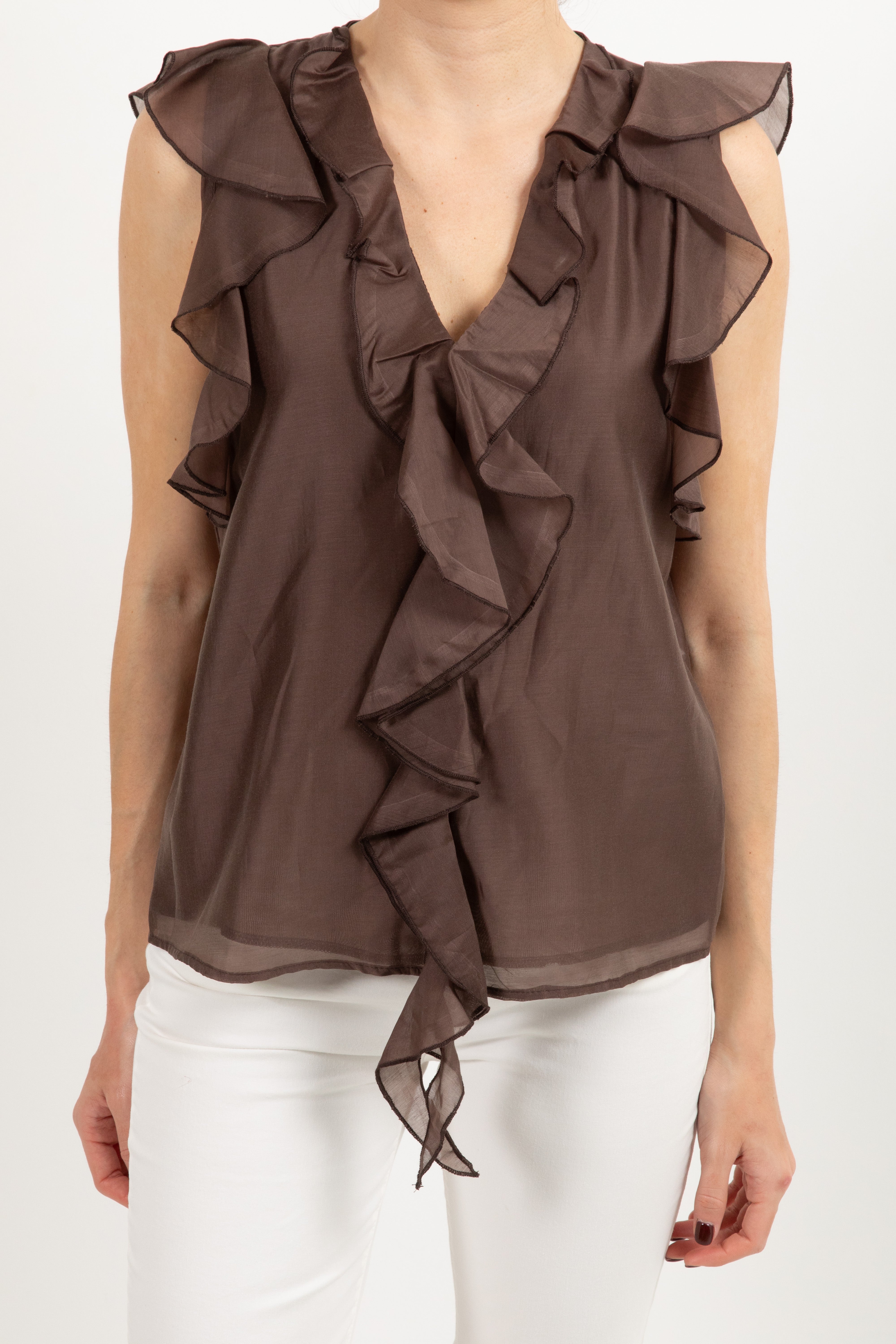 Camicia smanicata con rouches Susy Mix