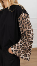 T-shirt manica svasata fantasia animalier Haveone