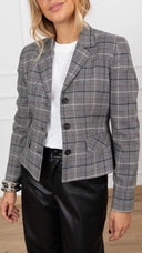 Giacca cropped principe di galles Tensione IN