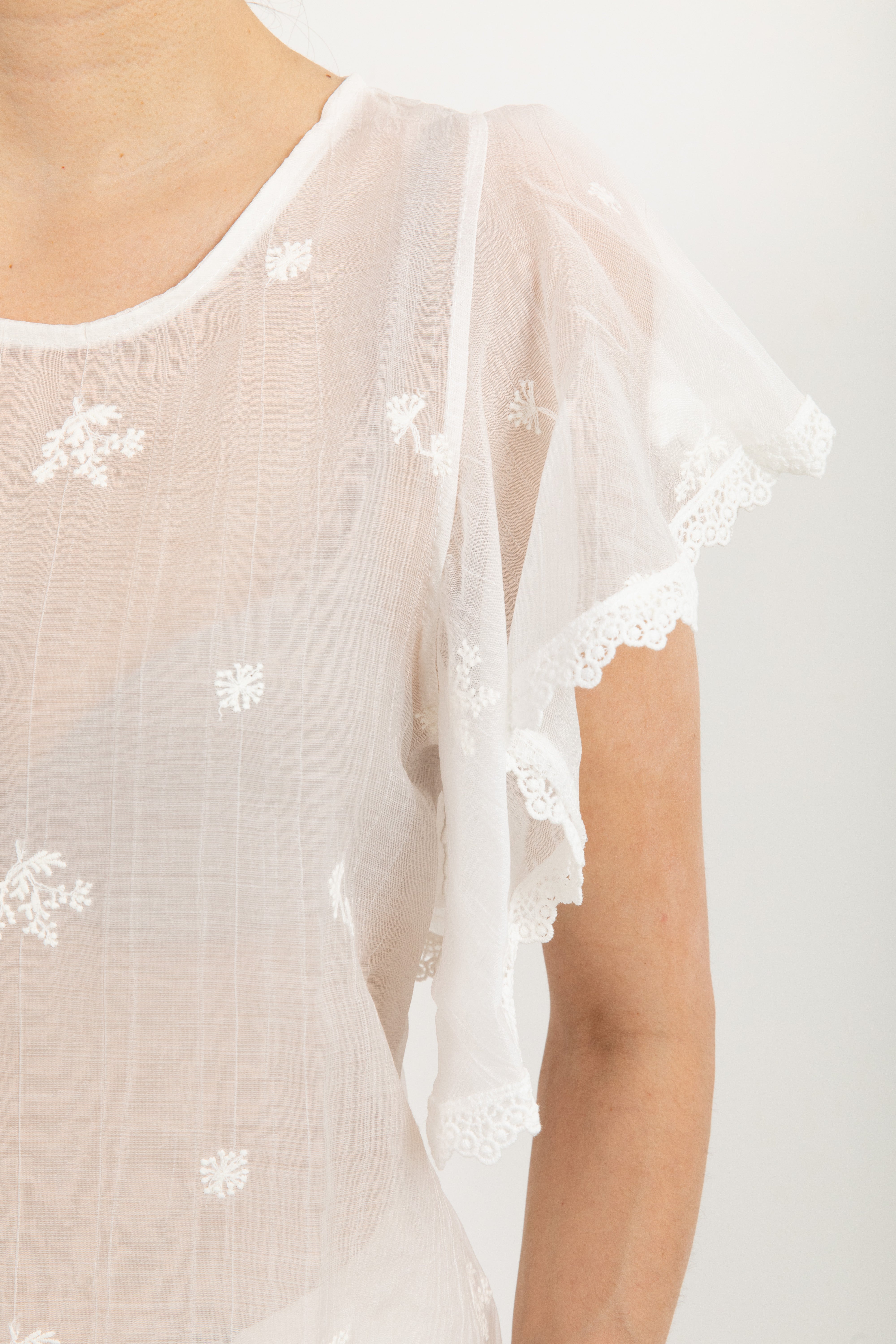 Blusa con rouches ricami e Susy Mix