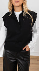 Gilet a polo variante nero ViCOLO