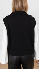 Gilet a polo variante nero ViCOLO