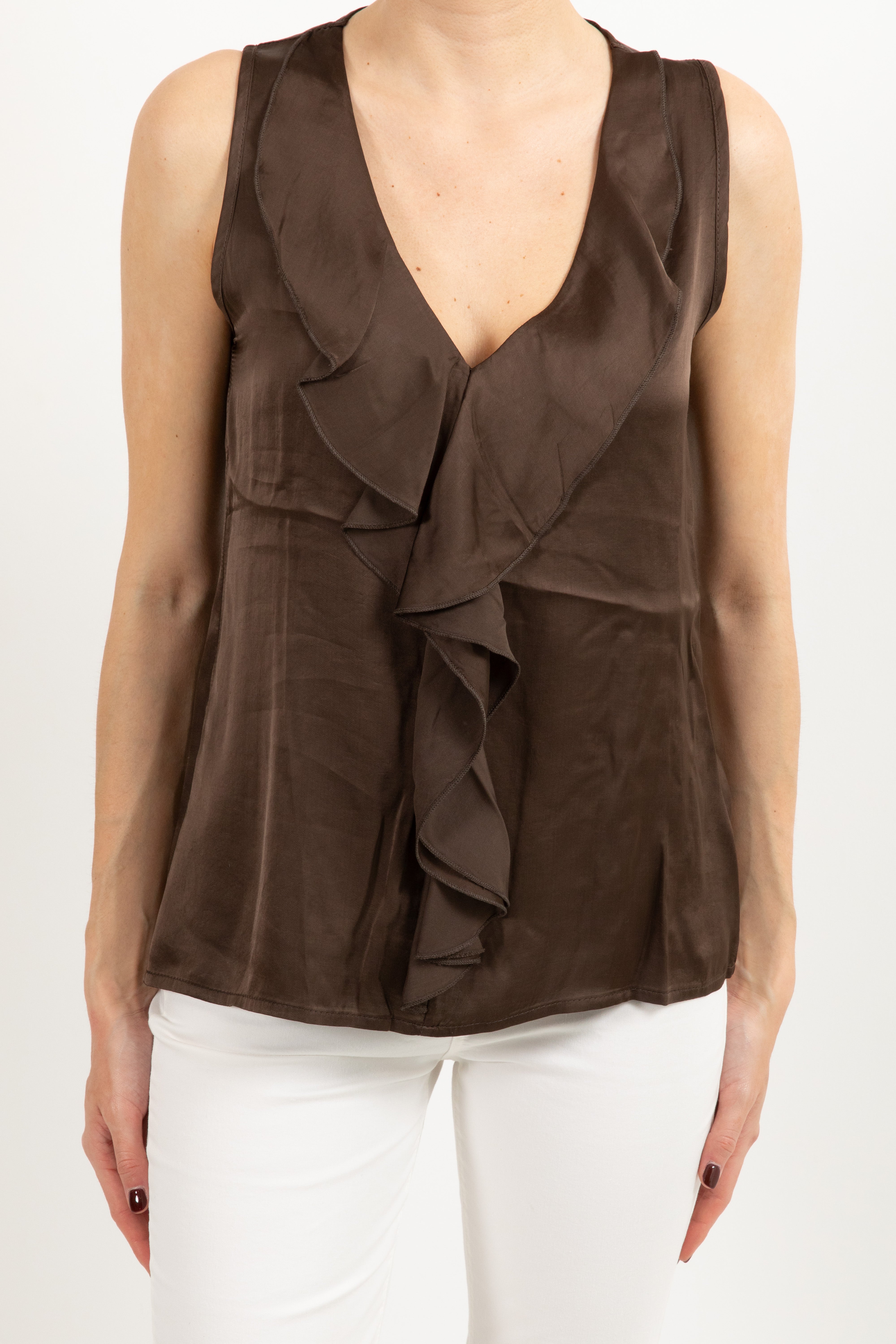 Top in viscosa con rouches Susy Mix