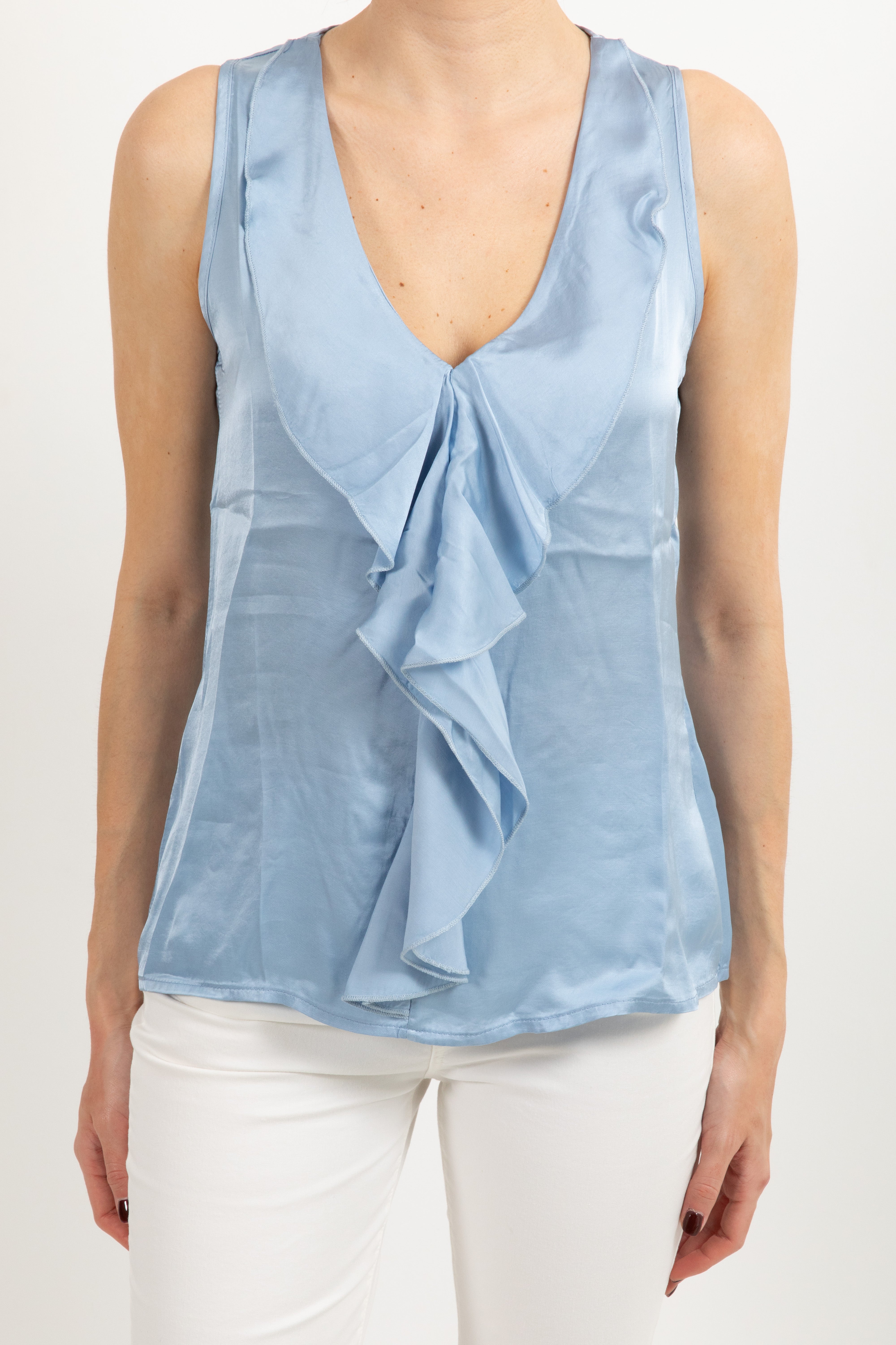 Top in viscosa con rouches Susy Mix