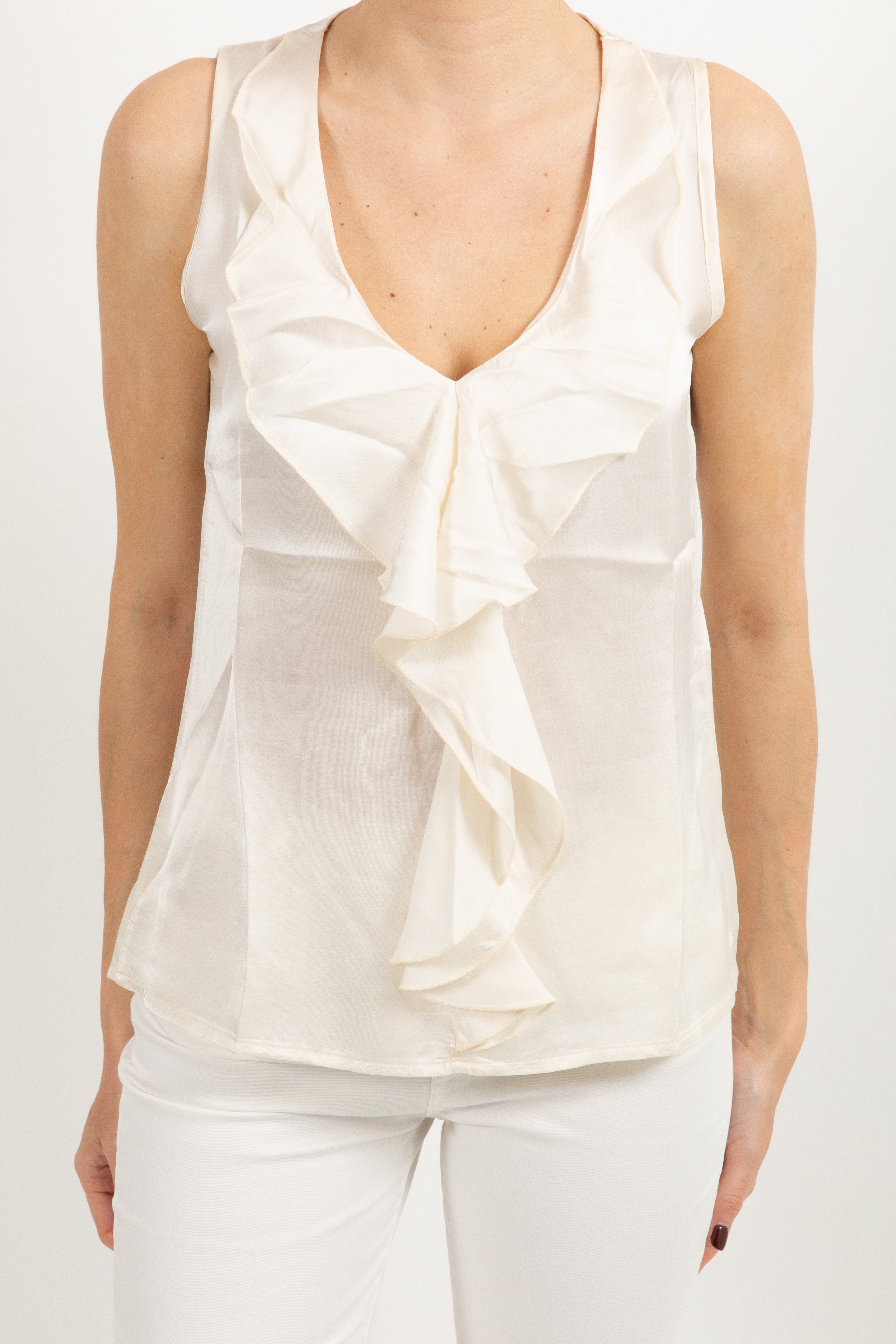 Top in viscosa con rouches Susy Mix