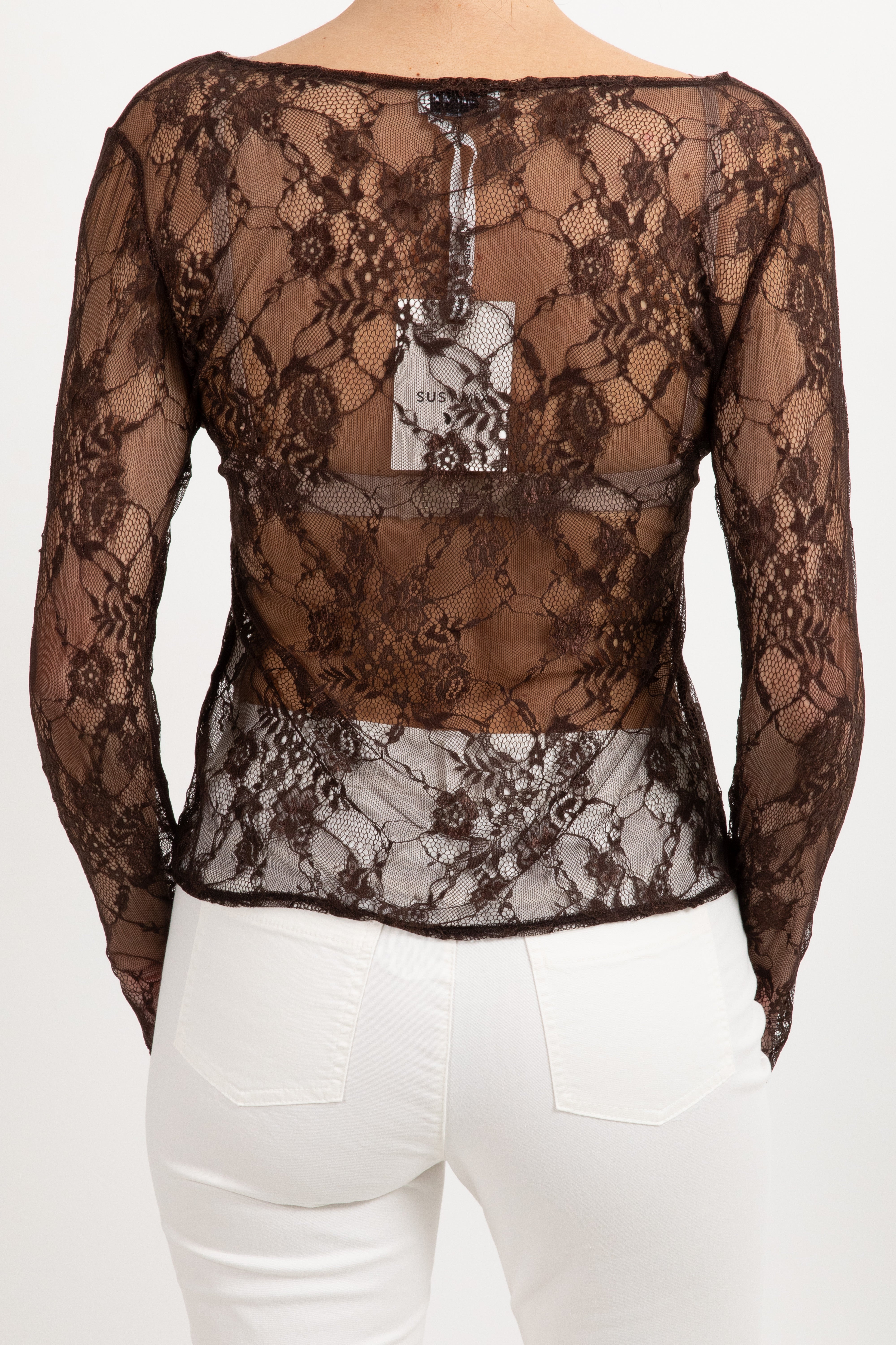 Blusa in pizzo con foro pollice Susy Mix