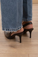 Slingback a punta effetto vintage variante taupe Divine Follie