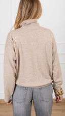 Cardigan mezzo-collo variante beige ViCOLO