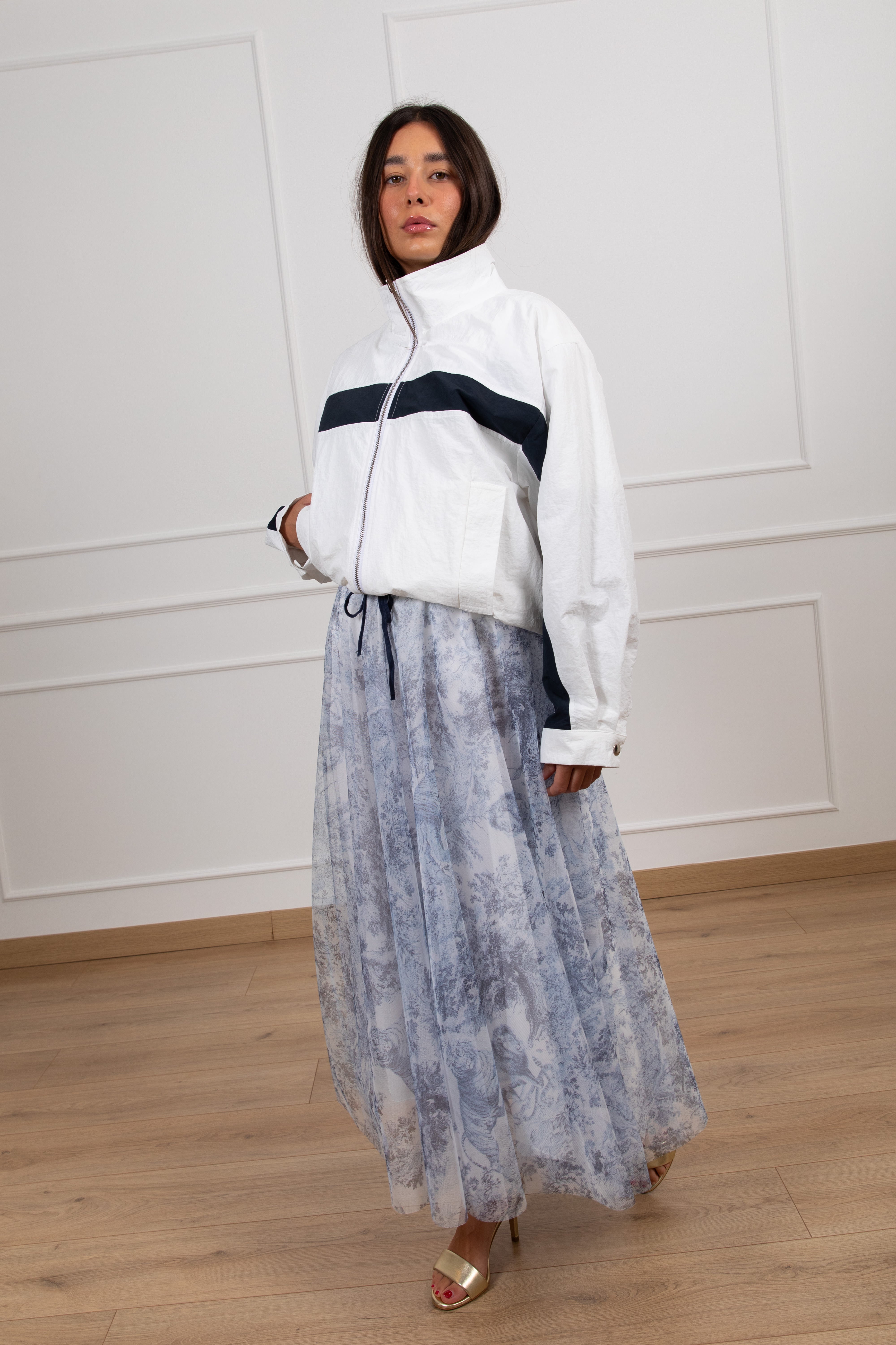 Gonna in tulle fantasia tela de jouy Tensione IN