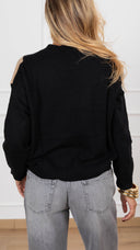 Maglia scatoletta a rombi variante nero Susy Mix