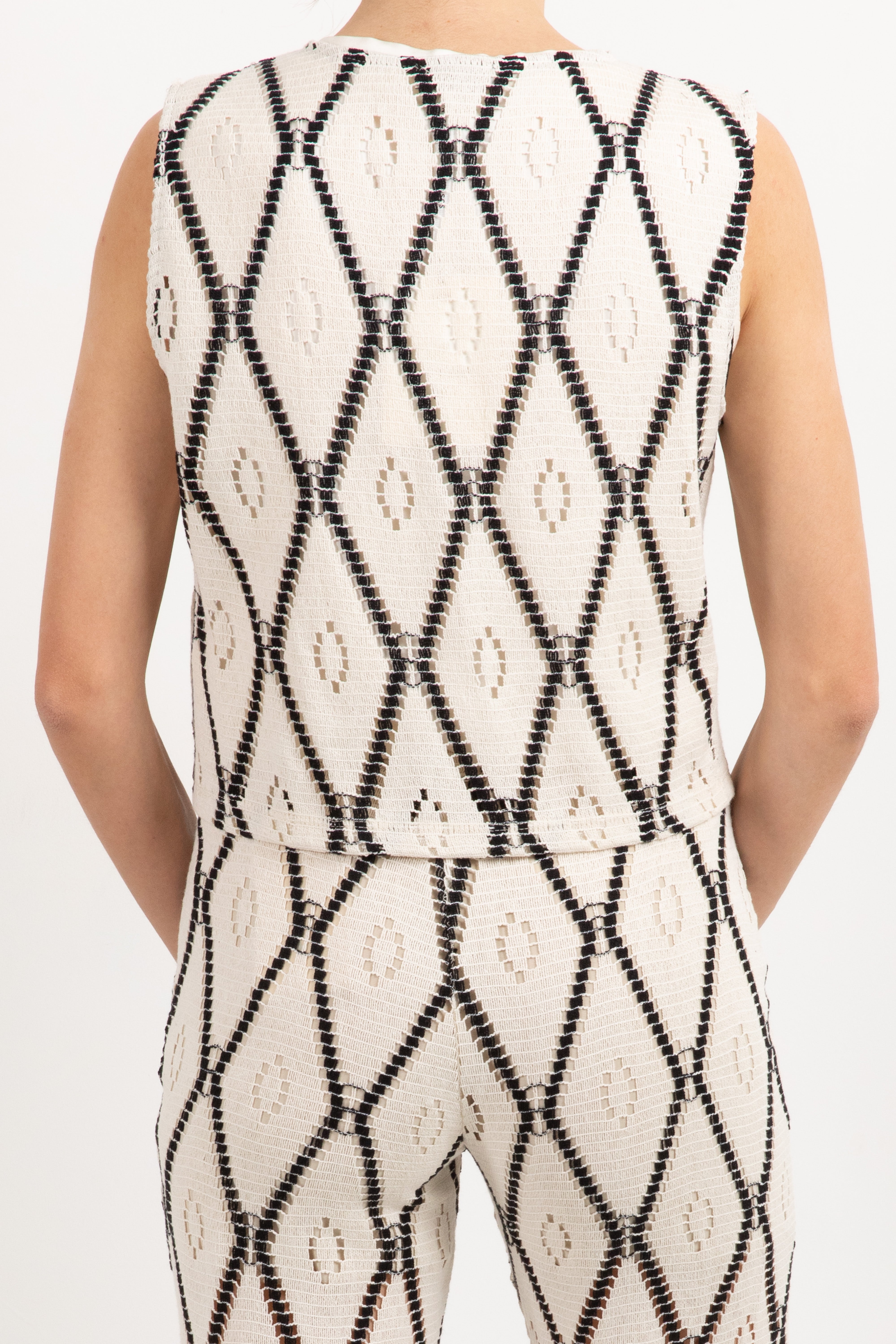 Gilet crochet a rombi Susy Mix