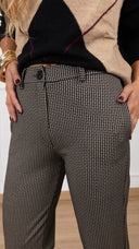 Pantalone sigaretta motivo pied de poule Haveone