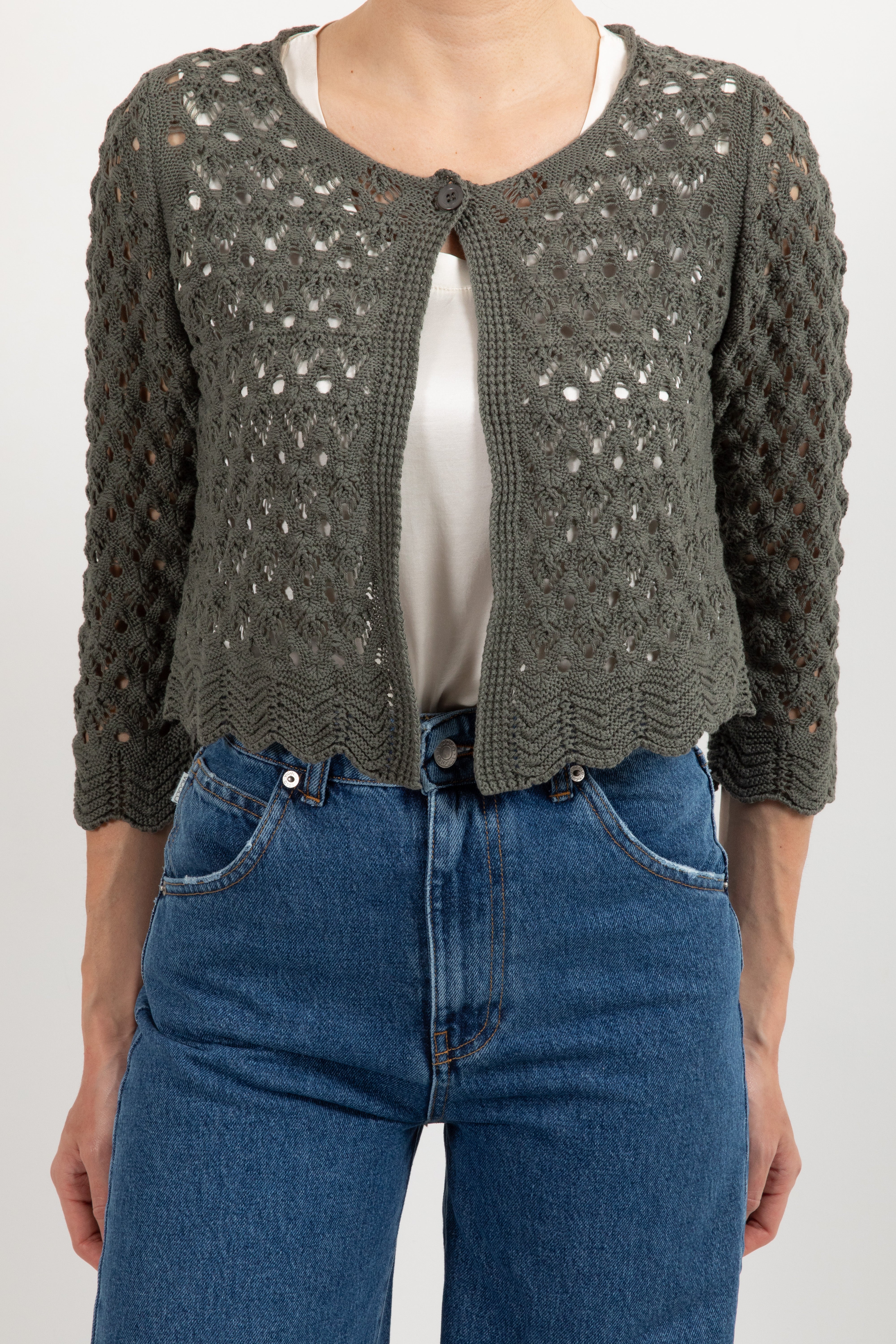 Giacchina crochet con manica 3/4 Susy Mix