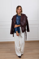 Chiodo in eco-pelle lucida Haveone
