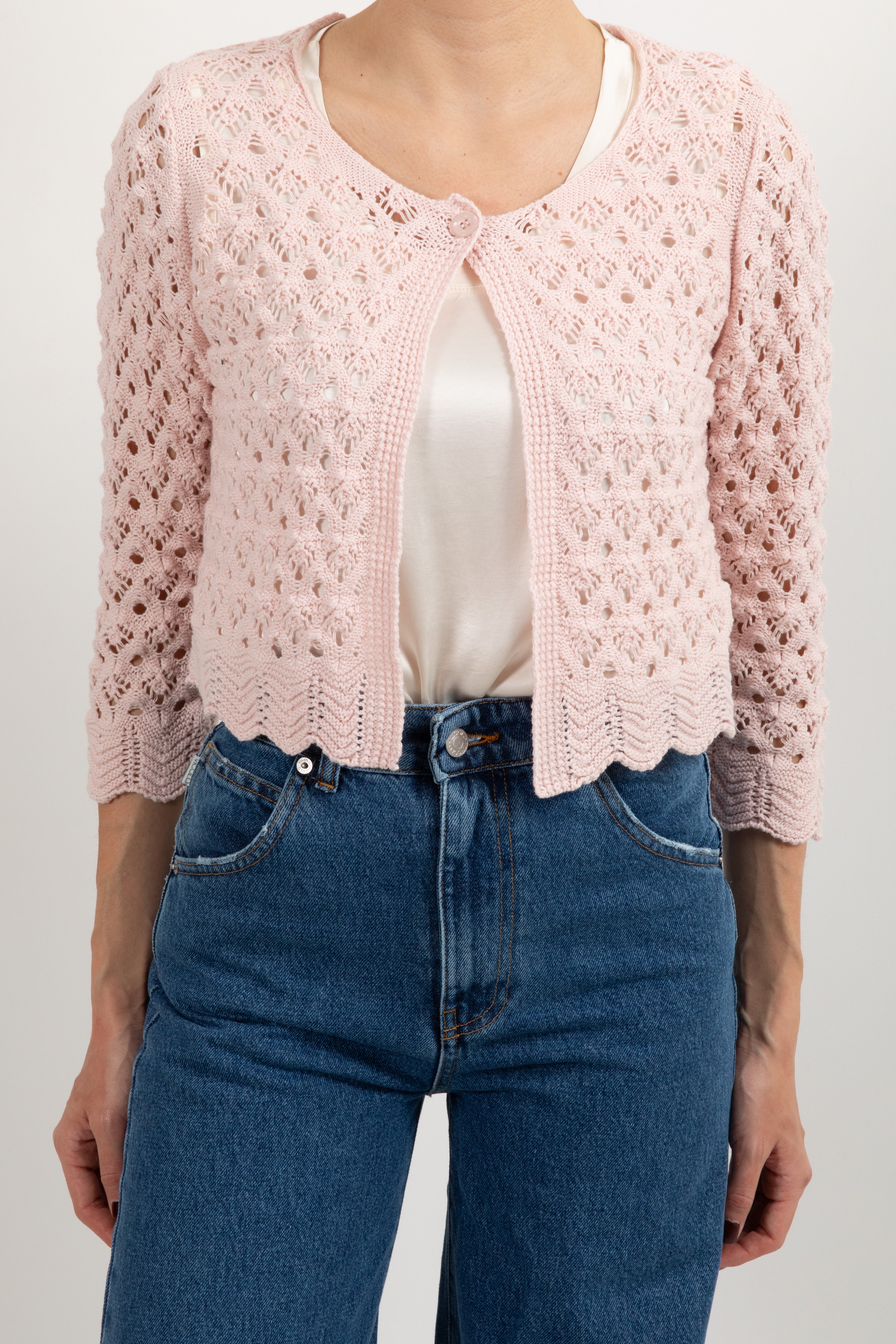 Giacchina crochet con manica 3/4 Susy Mix