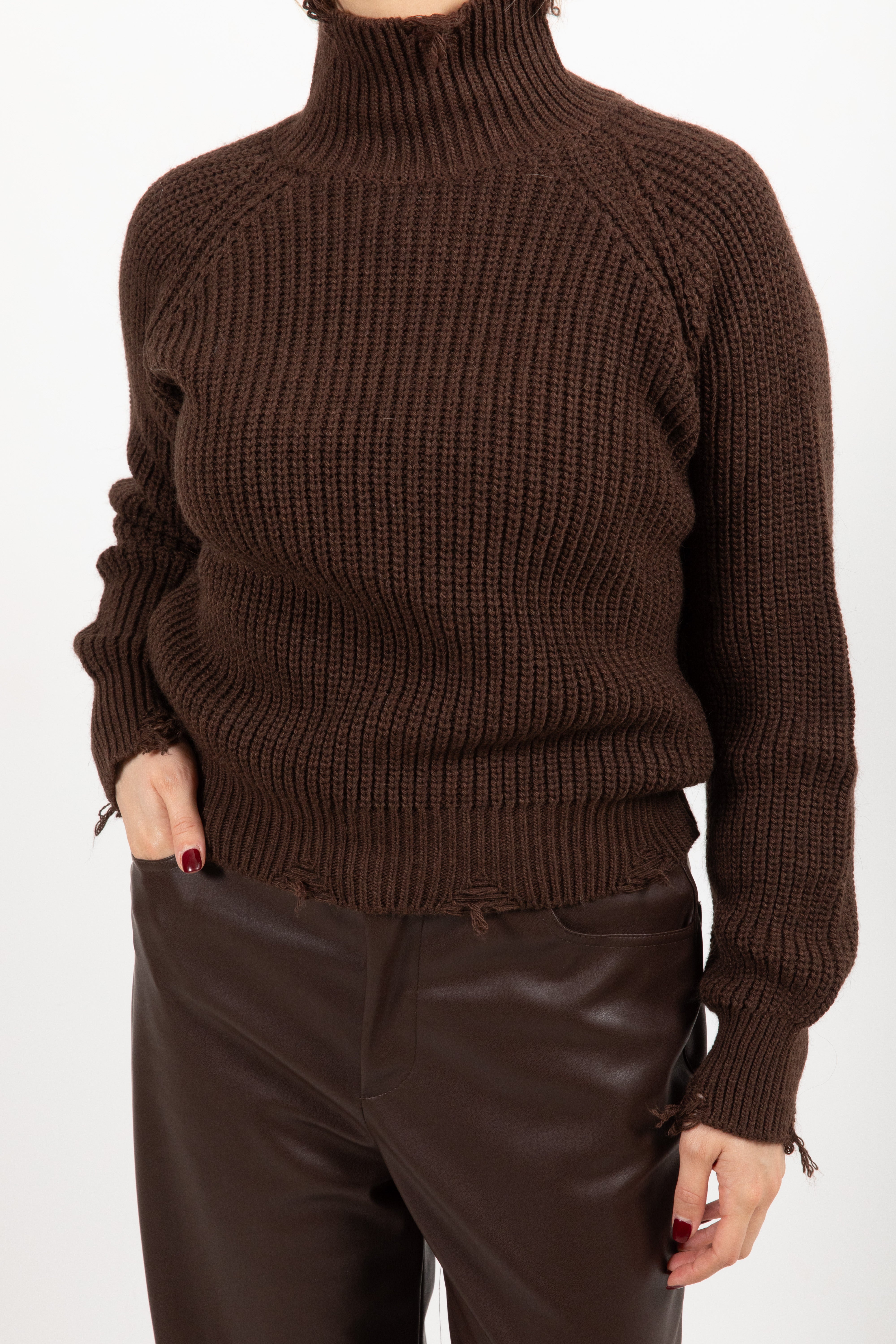 Pull con rotture in alpaca ViCOLO