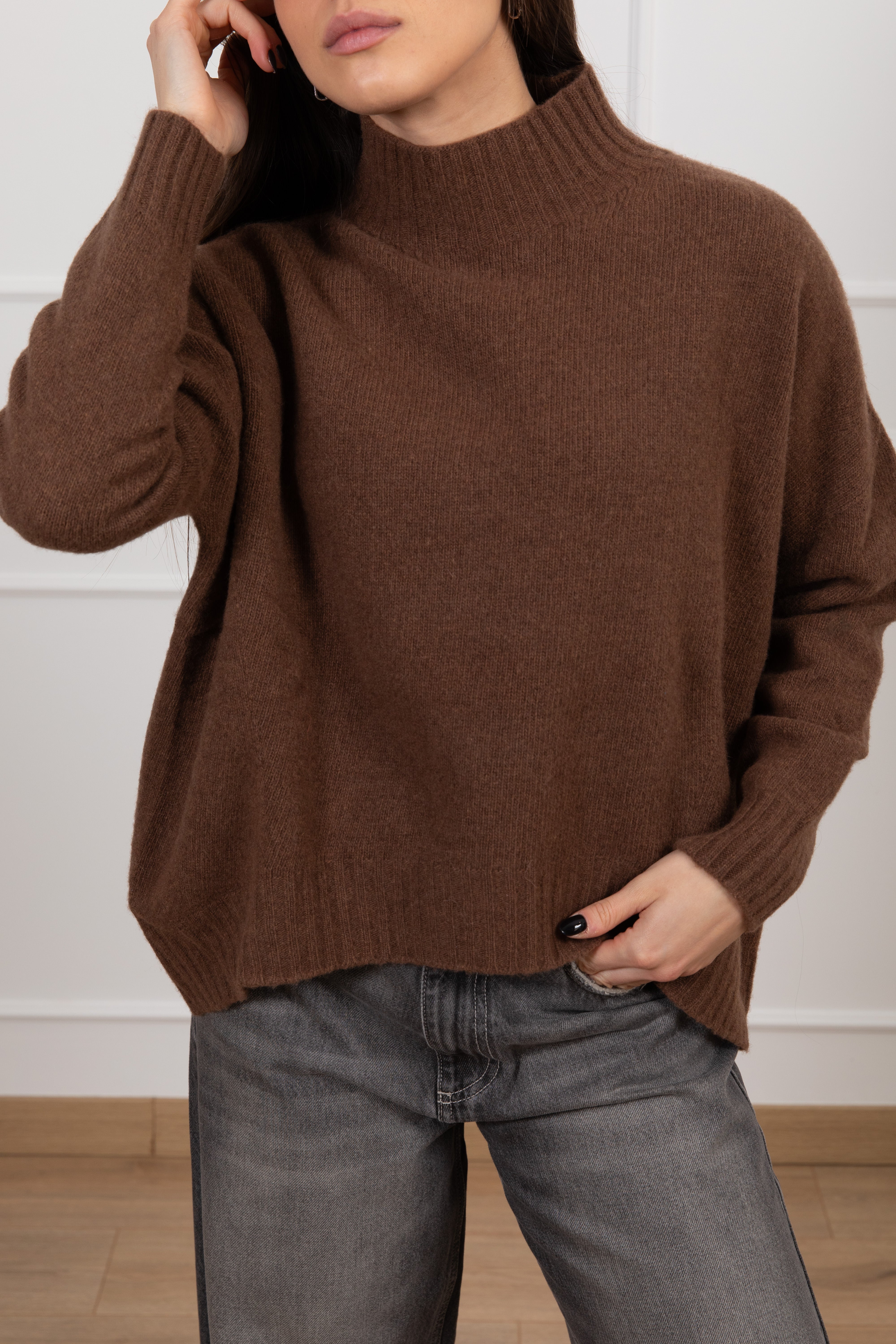 Pull mezzo-collo 100% lana Susy Mix