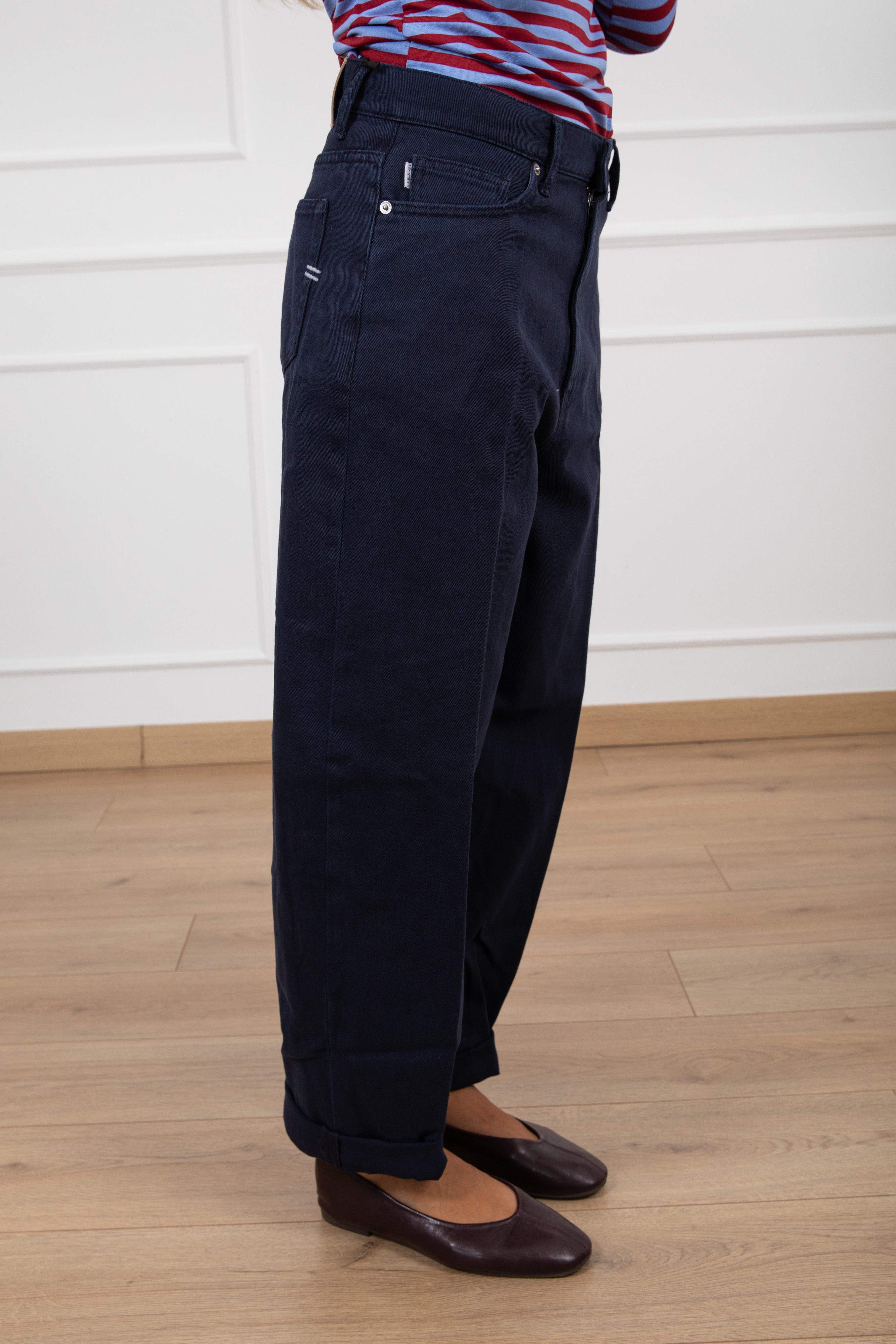 Jeans Laila color relaxed-fit variante blu ViCOLO