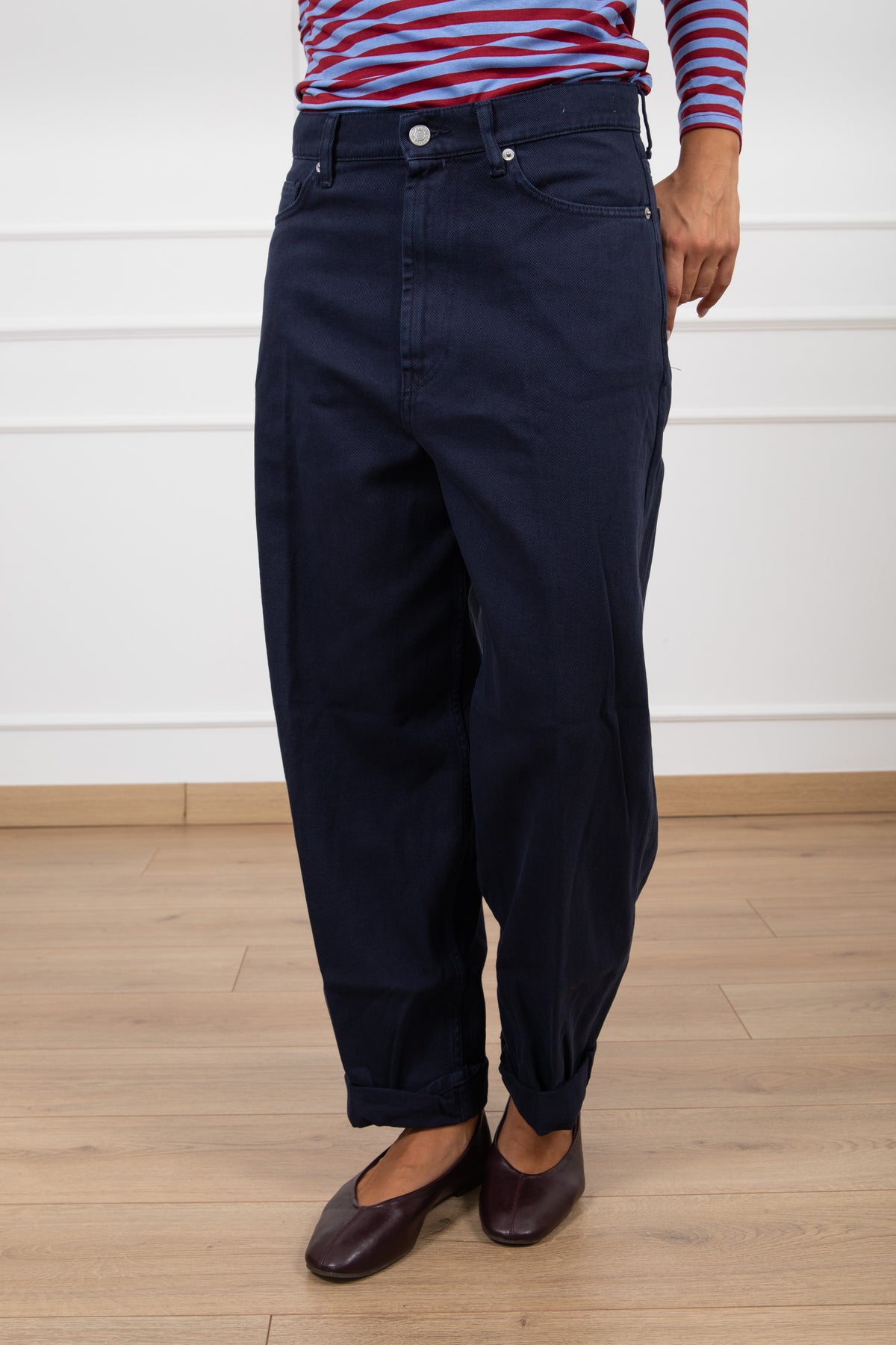 Jeans Laila color relaxed-fit variante blu ViCOLO