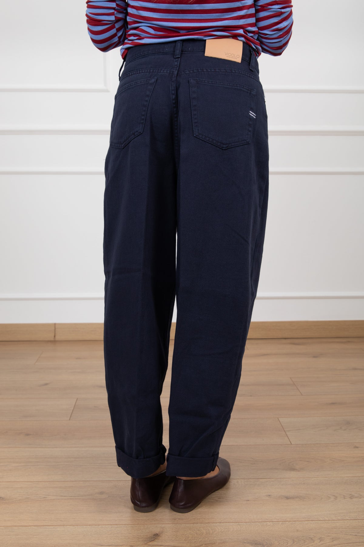 Jeans Laila color relaxed-fit variante blu ViCOLO