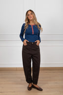Jeans Laila color relaxed-fit variante moro ViCOLO