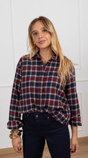 Camicia check flanella blu Susy Mix
