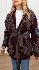 Maxi-cardigan fantasia ikat Susy Mix