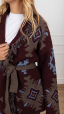 Maxi-cardigan fantasia ikat Susy Mix