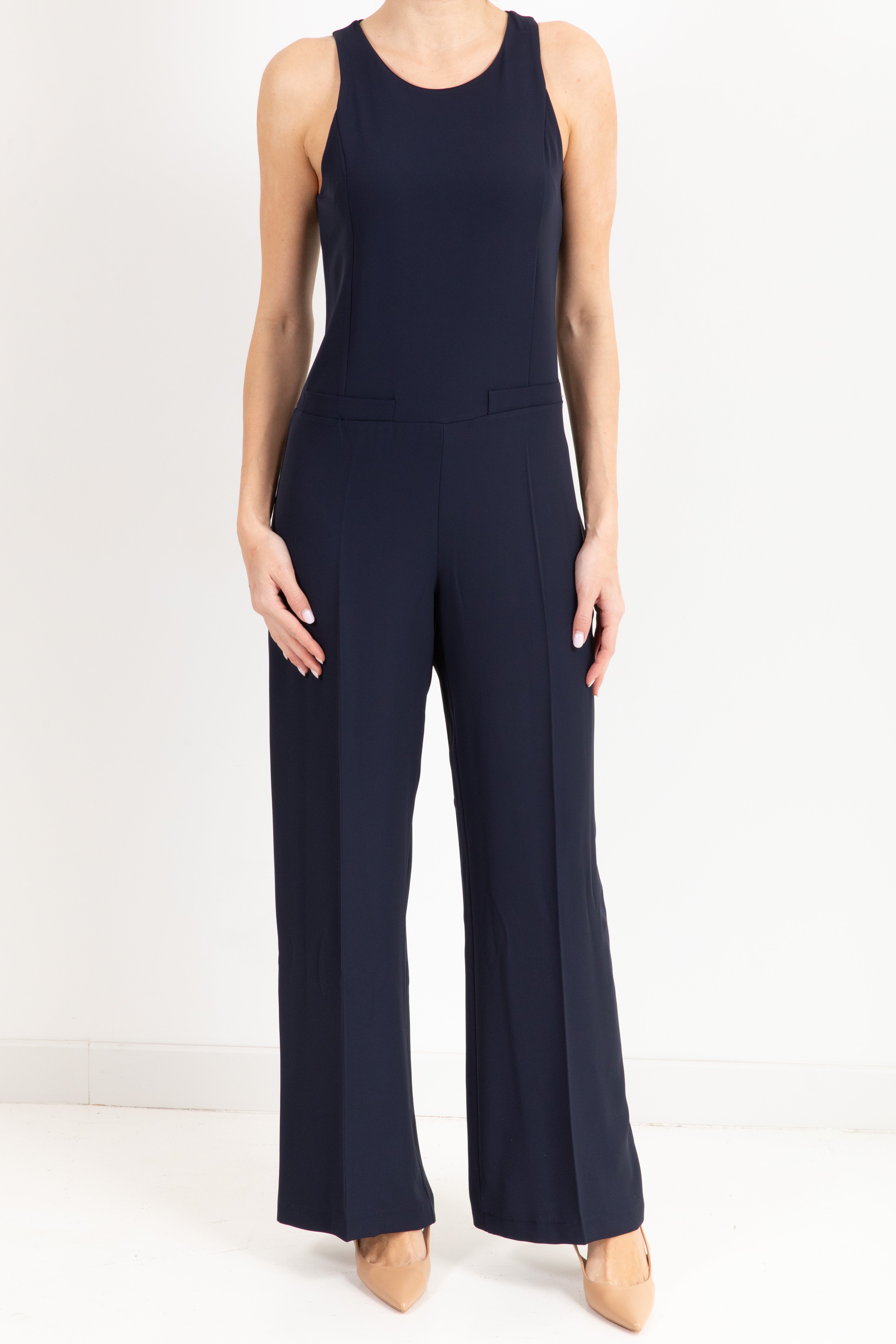 Jumpsuit smanicata tessuto fluido Susy Mix