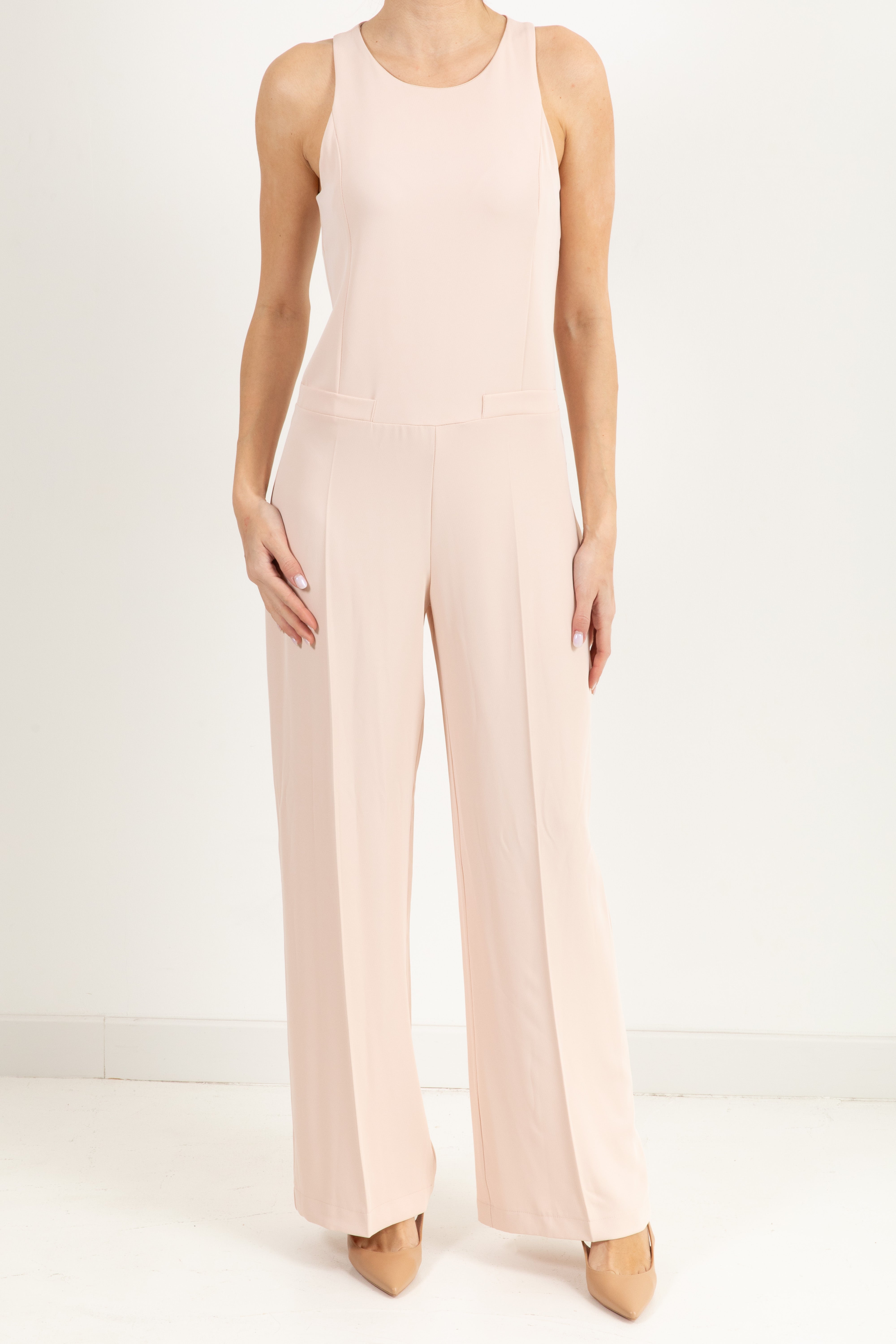 Jumpsuit smanicata tessuto fluido Susy Mix