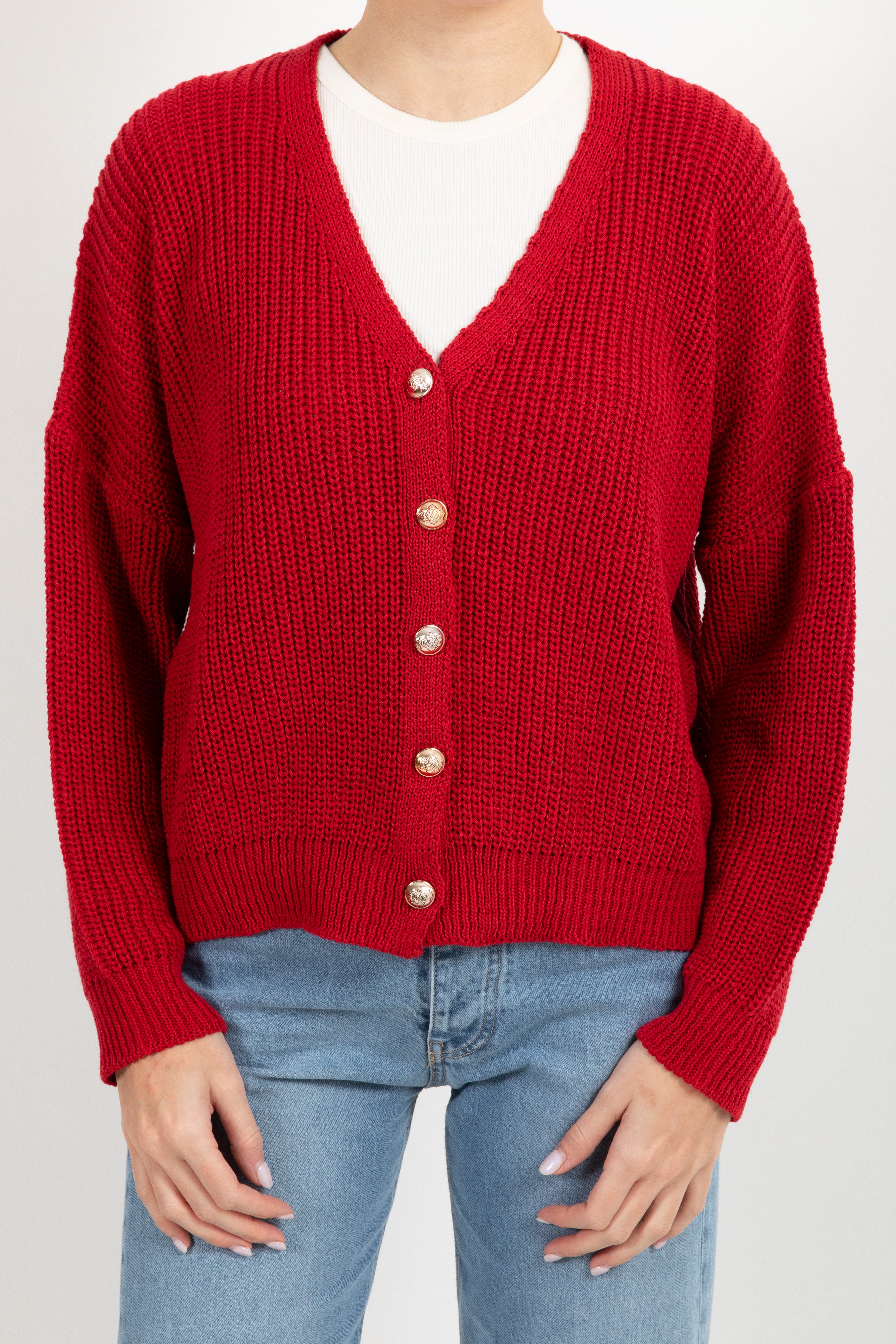 Cardigan in maglia scollo a V Susy Mix