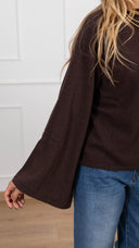 Pull girocollo manica svasata variante fondente ViCOLO