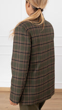 Giacca mono-bottone check militare con spille ViCOLO