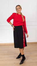 Pull girocollo con spallina imbottita variante rosso Tensione IN