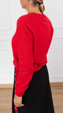 Pull girocollo con spallina imbottita variante rosso Tensione IN