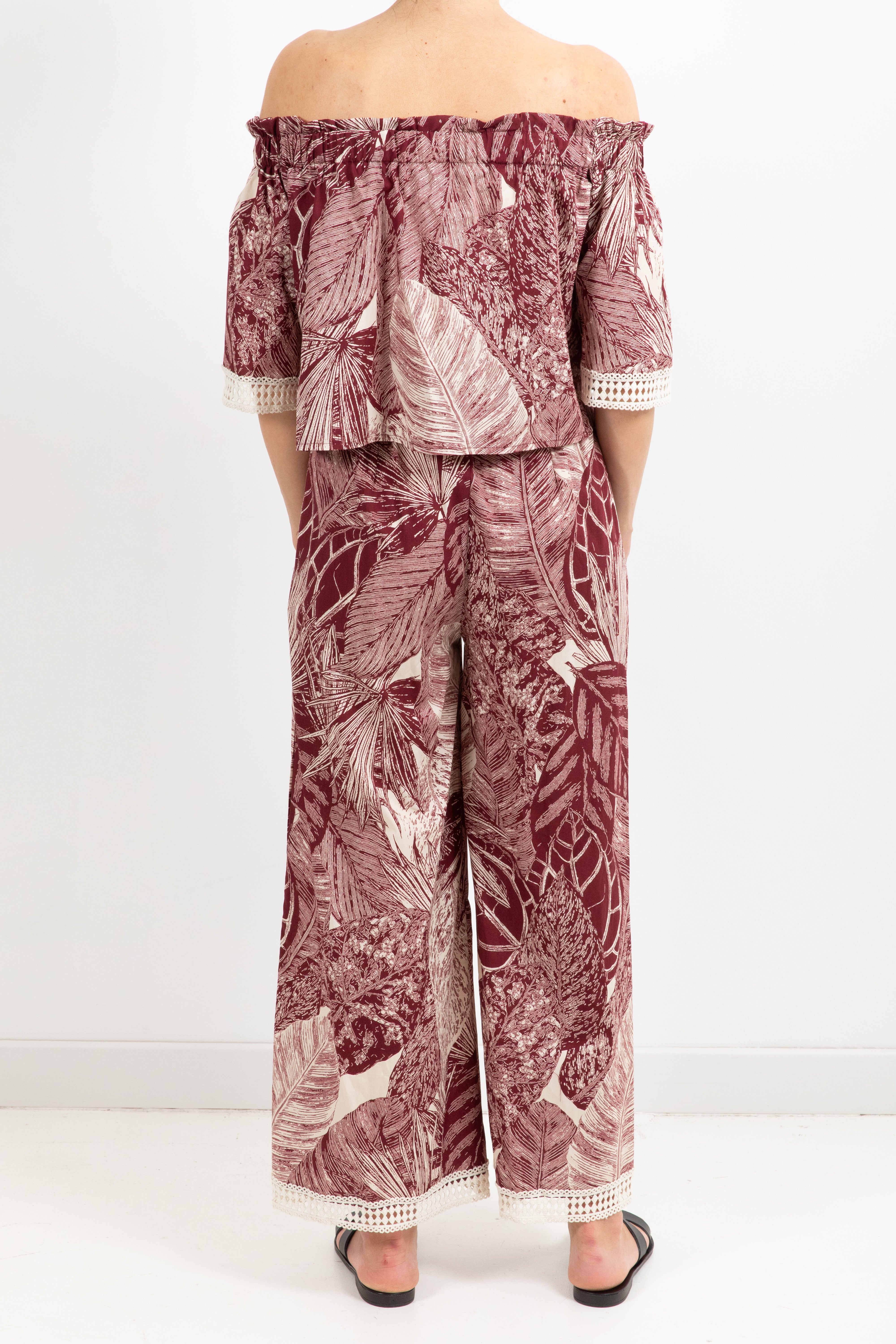 Coordinato in cotone top e pantalone fantasia batik Susy Mix