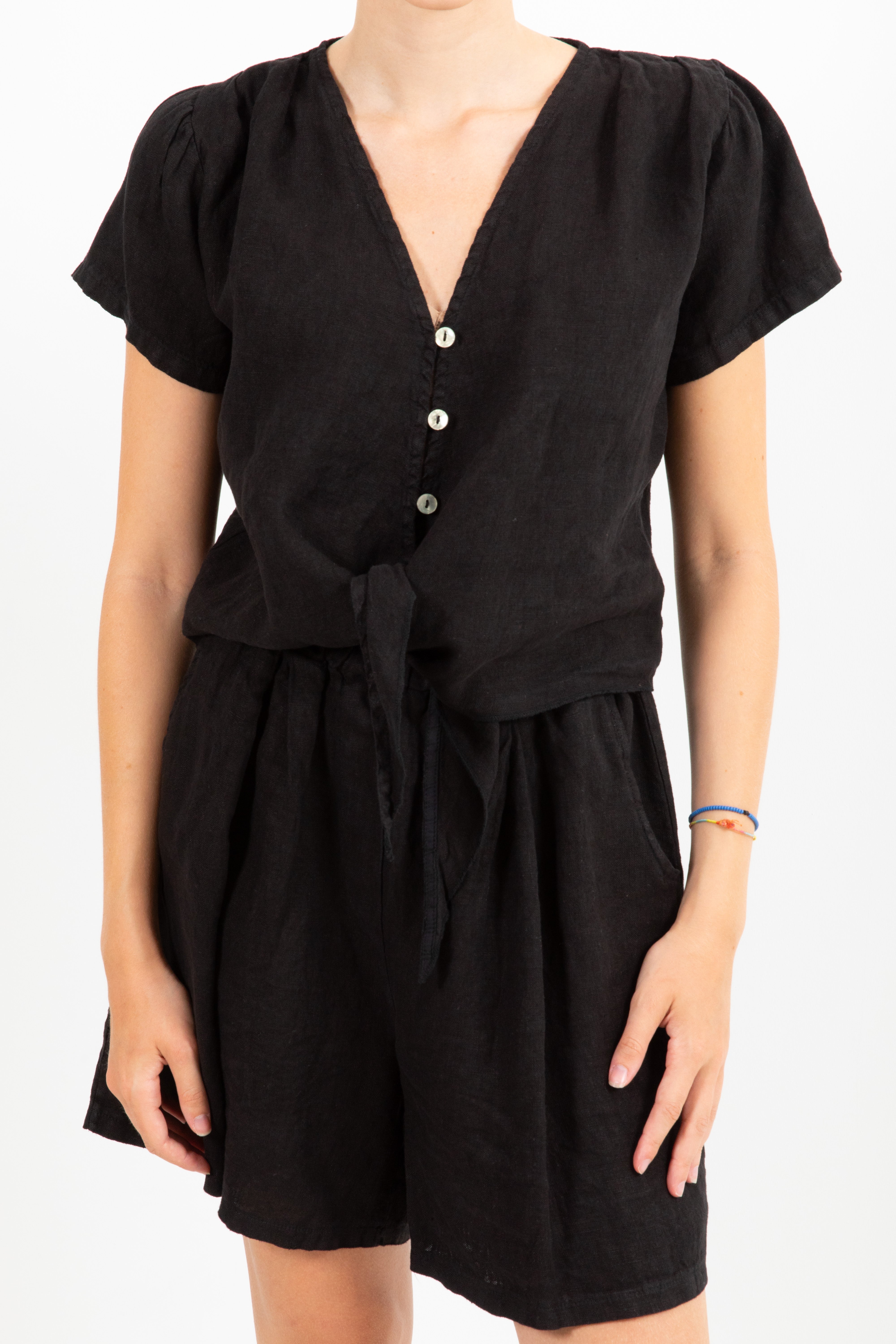 Camicia manica corta 100% lino ViCOLO
