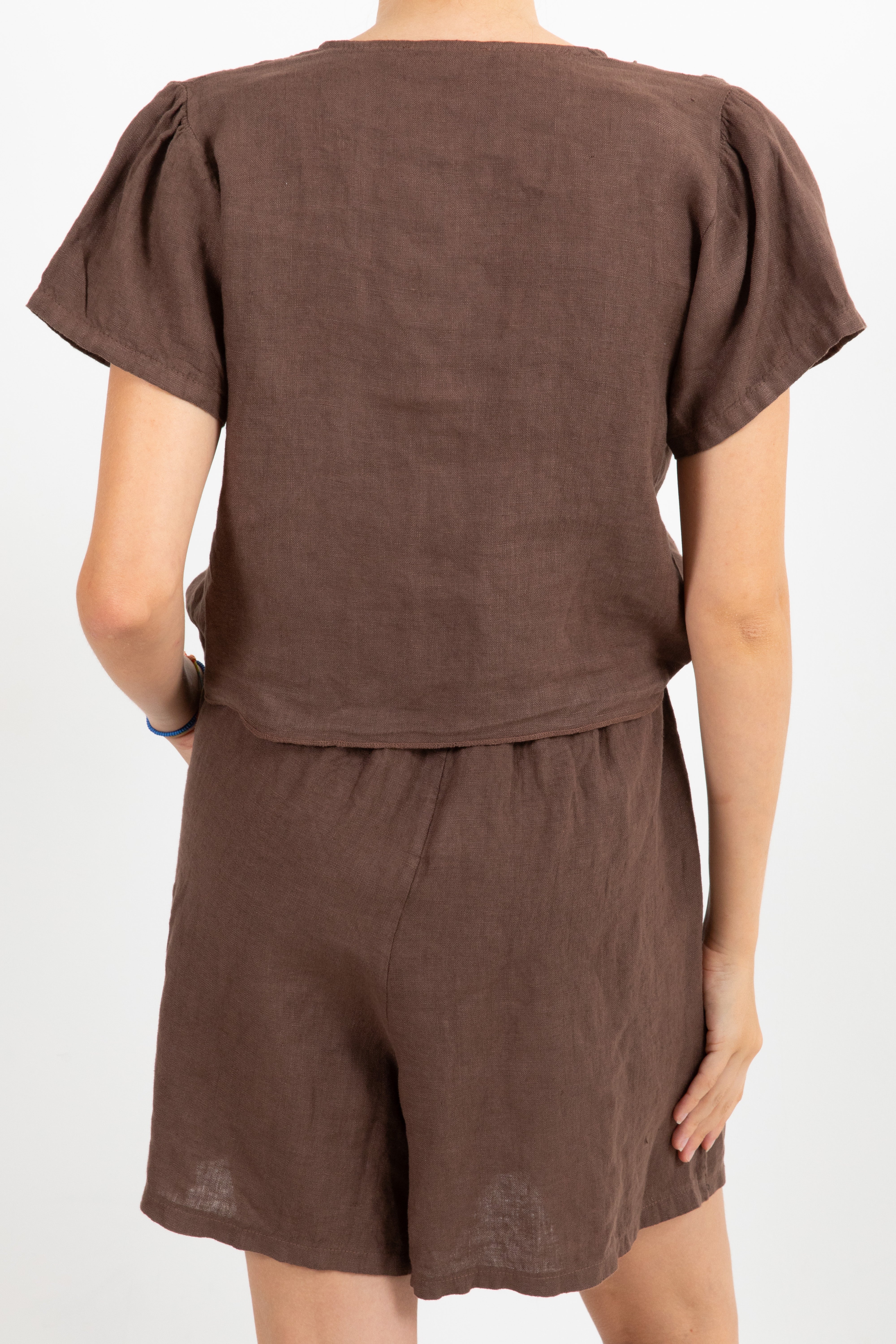 Camicia manica corta 100% lino ViCOLO