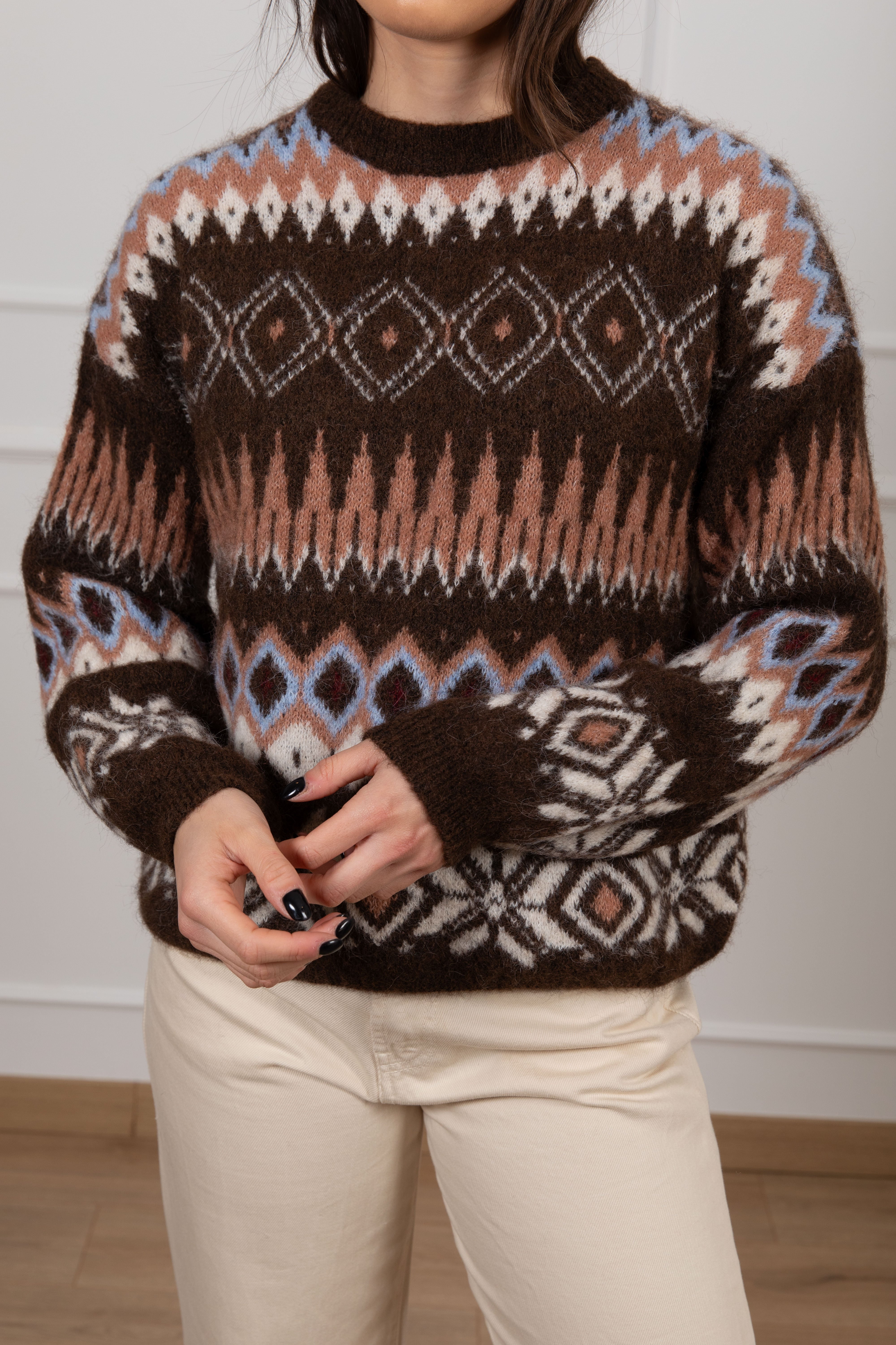 Pull con motivo jacquard Susy Mix