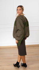 Bomber con inserto frange variante militare Tensione IN