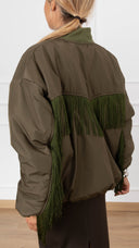 Bomber con inserto frange variante militare Tensione IN