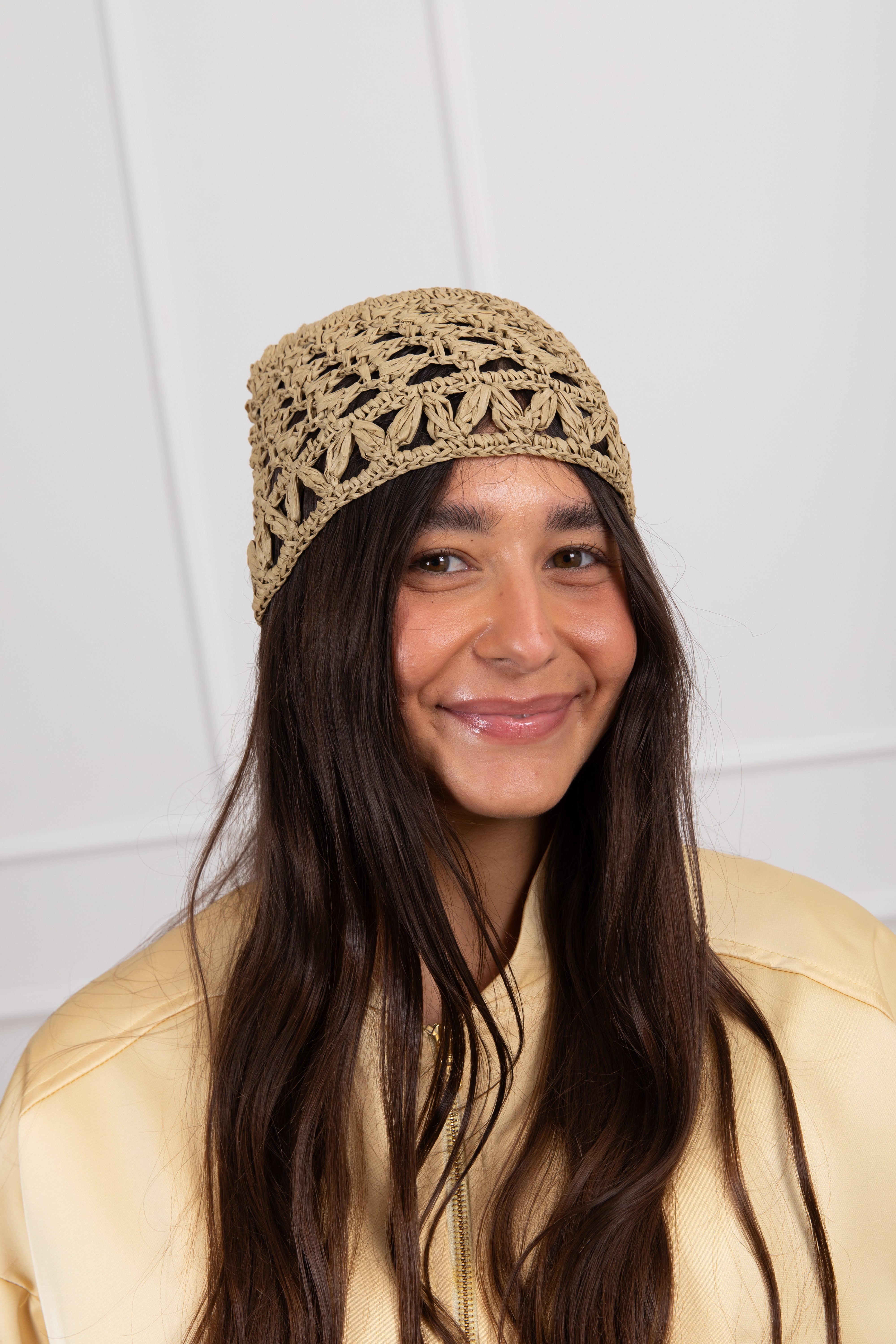 Cappello crochet in raffia Susy Mix