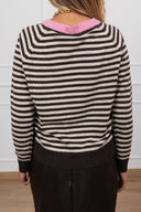 Maglia a righe con collo a contrasto Susy Mix