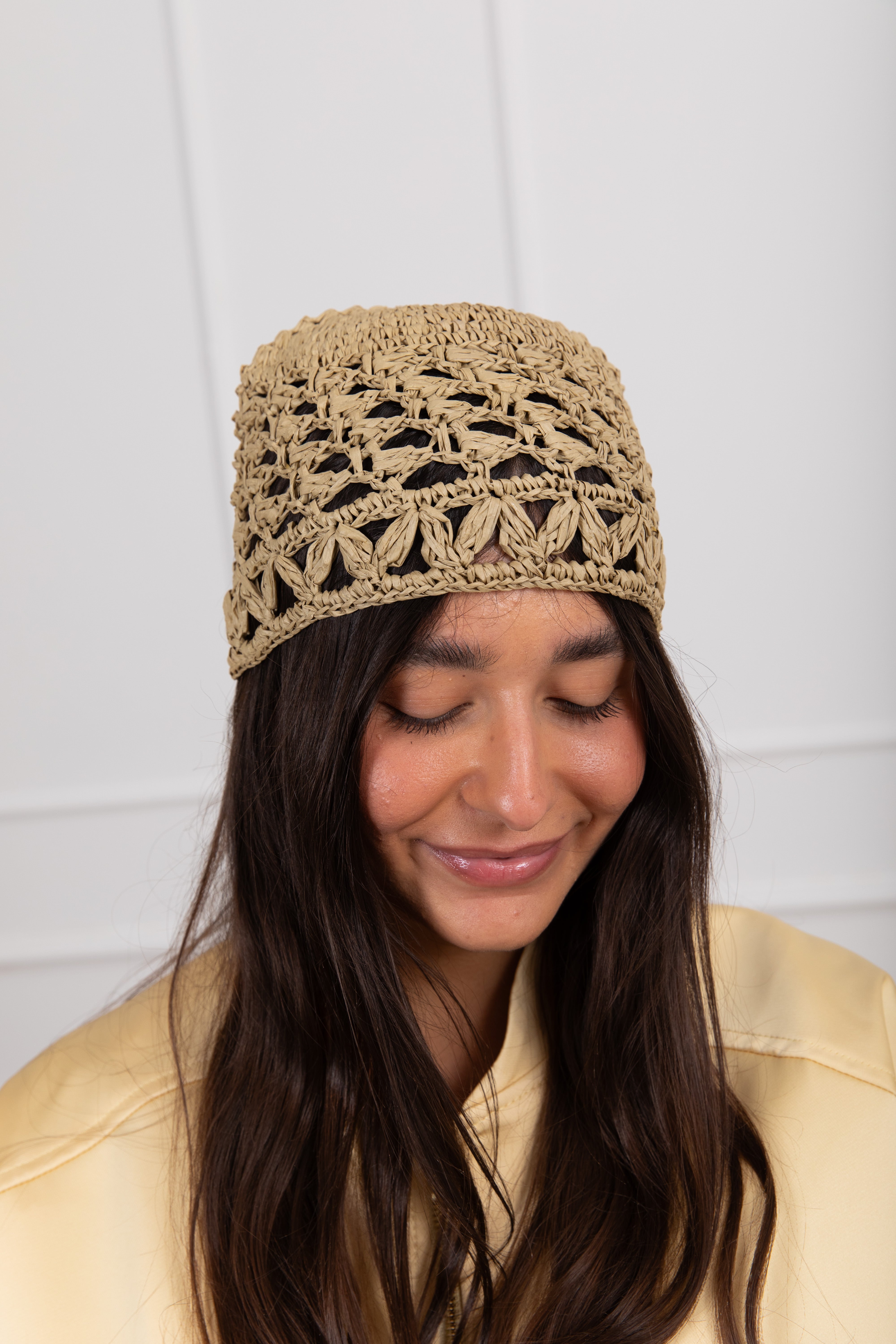 Cappello crochet in raffia Susy Mix